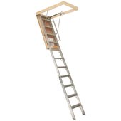 Louisville Ladder Elite With Fire Guard Aluminum Attic Stairs - FTAA2210