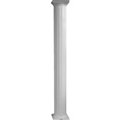 Crown Column Round Fluted Aluminum Column - RD0608WHT
