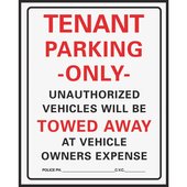 Hy-Ko Tenant Parking Only Sign - 701