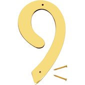 Hy-Ko 4 In. Solid Brass Decorative House Numbers - BR-40/9