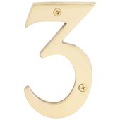 Hy-Ko 4 In. Solid Brass 3-D House Numbers - BR-90/3