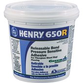 Henry Releasable Bond Pressure Sensitive Fiberglass Sheet Vinyl Floor Adhesive - 13231