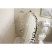 Moen 54 In. To 72 In. Adjustable Curved Shower Rod with Mounting Plate - DN2160CH