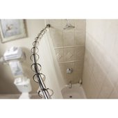 Moen 54 In. To 72 In. Adjustable Curved Shower Rod with Mounting Plate - DN2160BN