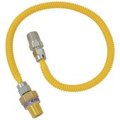 BrassCraft 3/8" O.D. Gas Connector - 1/2" M.I.P. Safety+PLUS x 1/2" M.I.P. - CSSL44R-24P