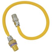 BrassCraft 3/8" O.D. Gas Connector - 1/2" M.I.P. Safety+PLUS x 1/2" M.I.P. - CSSL44R-36P