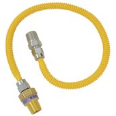 BrassCraft 3/8" O.D. Gas Connector - 1/2" M.I.P. Safety+PLUS x 1/2" M.I.P. - CSSL44R-48P