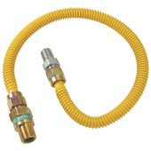 BrassCraft 1/2" O.D. Gas Connector - 1/2" M.I.P. Safety+PLUS x 1/2" M.I.P. - CSSD44R-18P