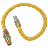 BrassCraft 1/2" O.D. Gas Connector - 1/2" M.I.P. Safety+PLUS x 1/2" M.I.P. - CSSD44R-36P