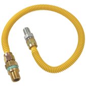 BrassCraft 1/2" O.D. Gas Connector - 1/2" M.I.P. Safety+PLUS x 1/2" M.I.P. - CSSD44R-60P
