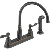 Delta Windemere Double Handle Kitchen Faucet With Sprayer - 21996LF-OB