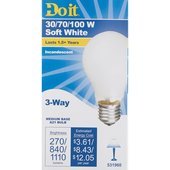 Do it A21 Soft White 3-Way Incandescent Light Bulb - 322909