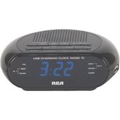 RCA USB Dual Alarm Clock Radio - RC207A