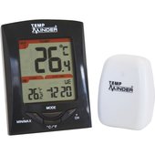 Minder Research Temp Minder Wireless Indoor and Outdoor Thermometer with Clock - MRI-200HI