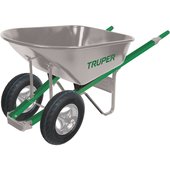 Truper Tru Tough Landscaper Dual Wheel Steel Wheelbarrow - TS6-2W