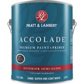 Pratt & Lambert Accolade 100% Acrylic Paint & Primer Semi-Gloss Exterior House Paint - 0000Z4989-16