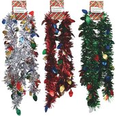 F C Young Die-Cut Jumbo Colored Garland With Bulbs Assortment - 66J-DIBB